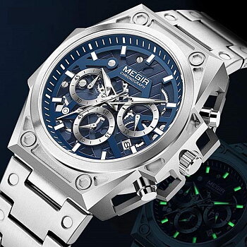 Megir Brute Force Silver Blue