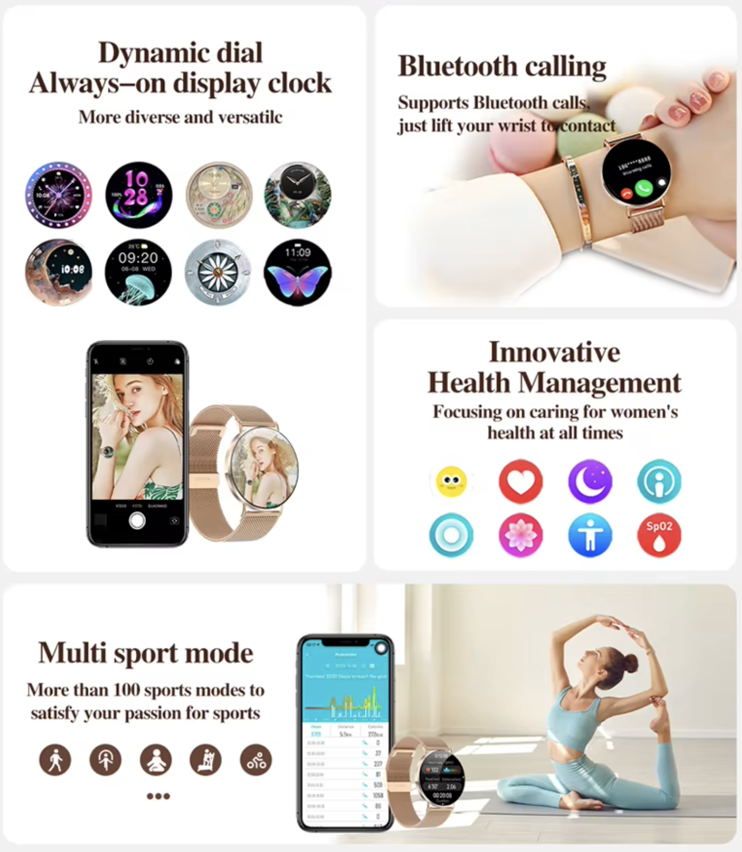 Philippe Palmer Smart Watch LP77 AMOLED Ultra Thin Silver - 24
