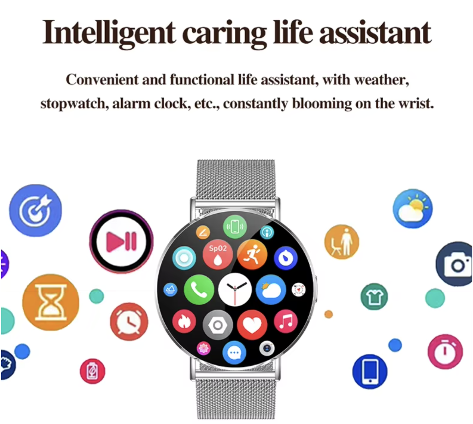 Philippe Palmer Smart Watch LP77 AMOLED Ultra Thin Silver - 5