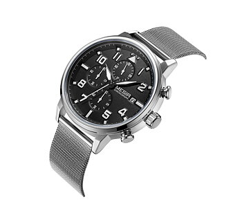 Megir Chrono Pilot Silver