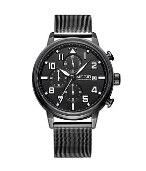 Megir Chrono Pilot Black