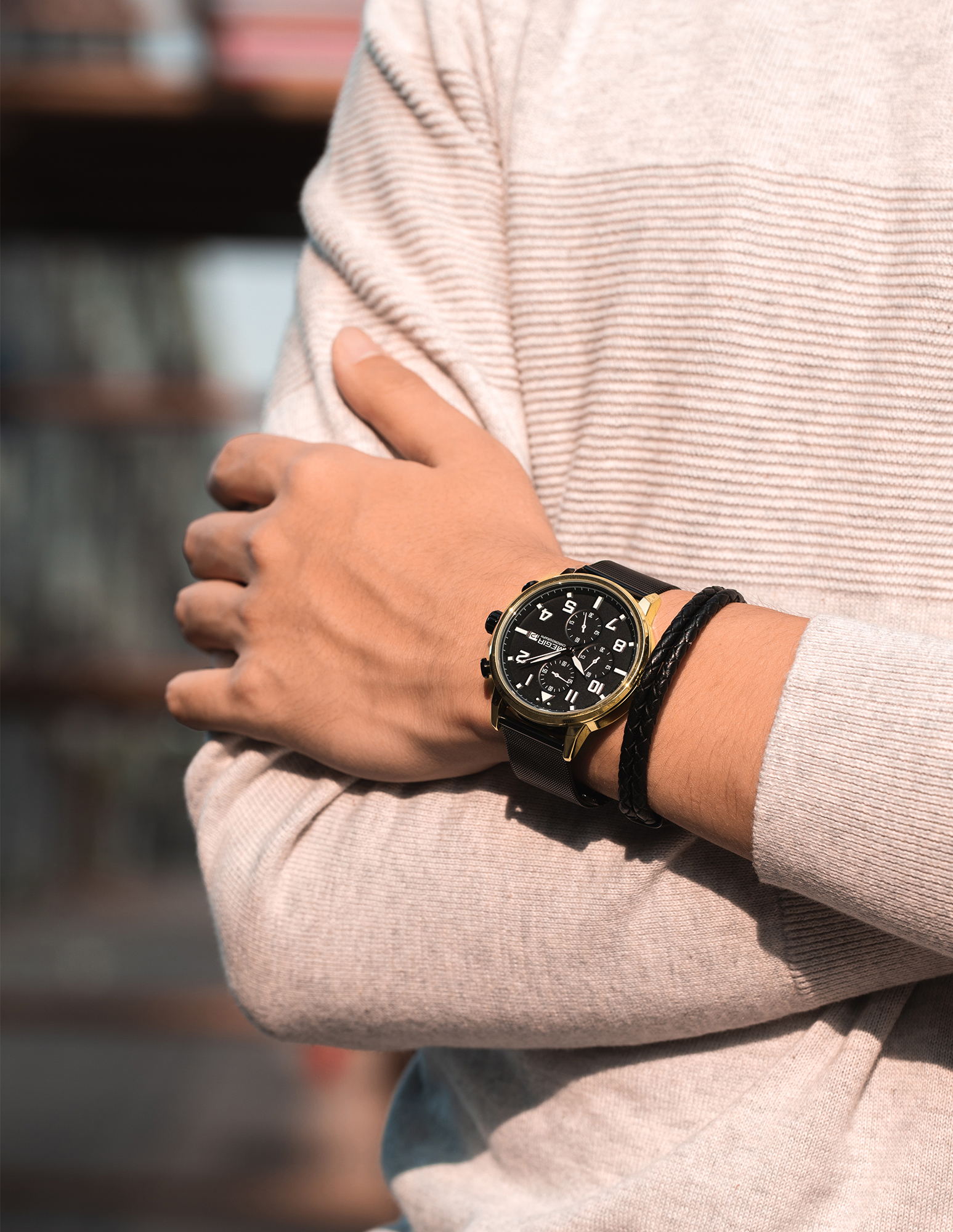 Megir Chrono Pilot Gold - 6