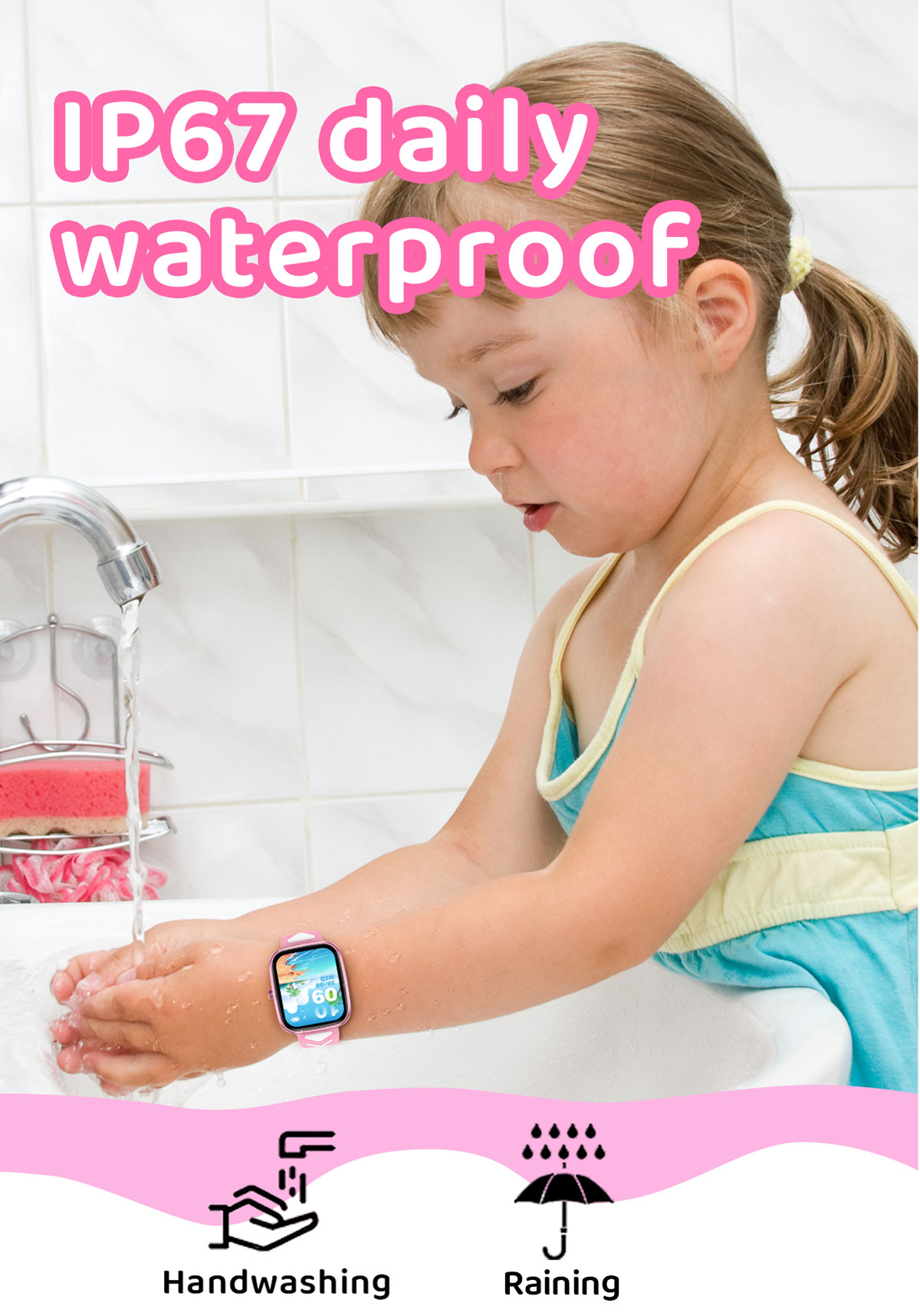 Safebuddy Smart Watch Kids Pink - 13
