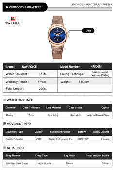 Naviforce Maia Silver