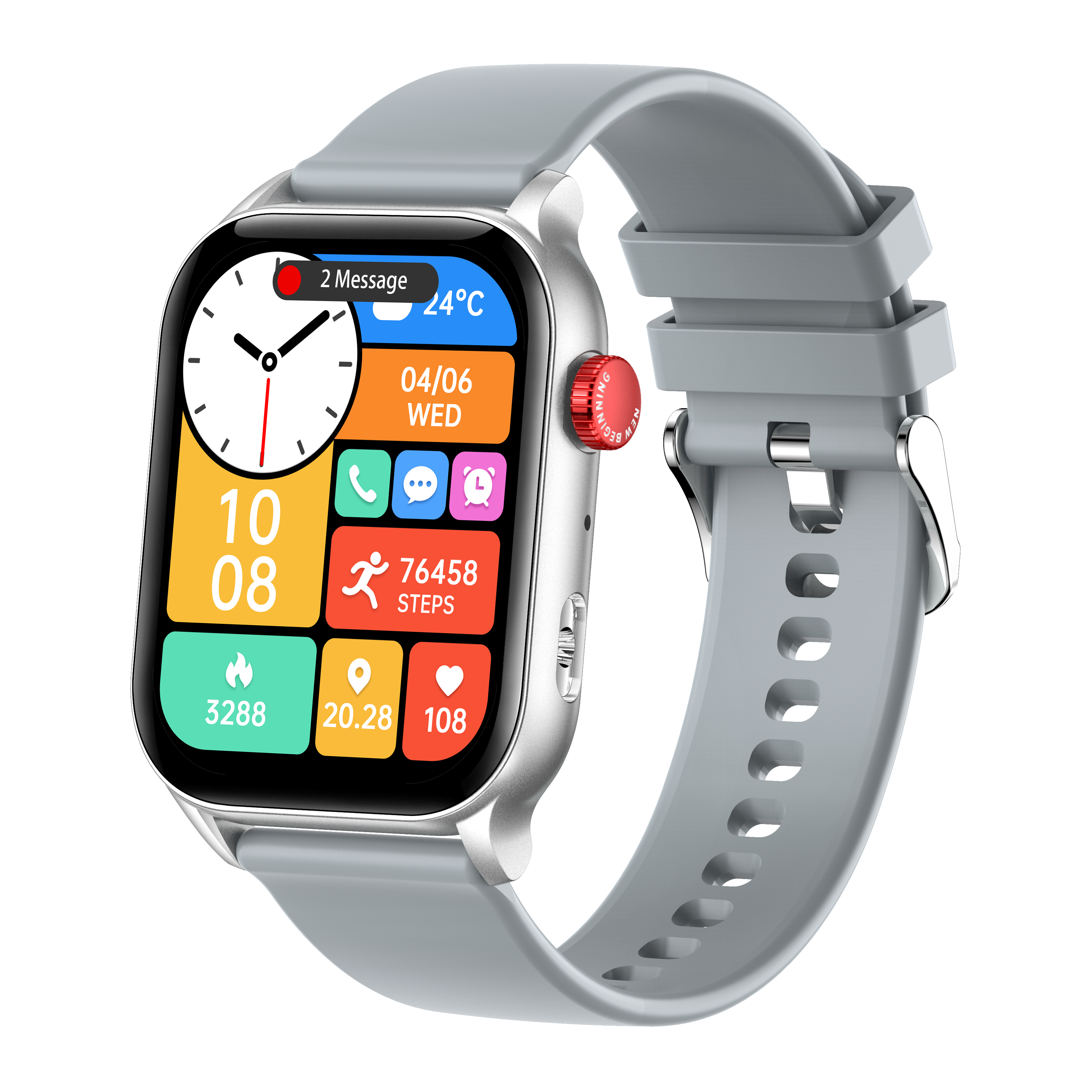 Philippe Palmer Smart Watch LP26 AMOLED Ultra Light Silver