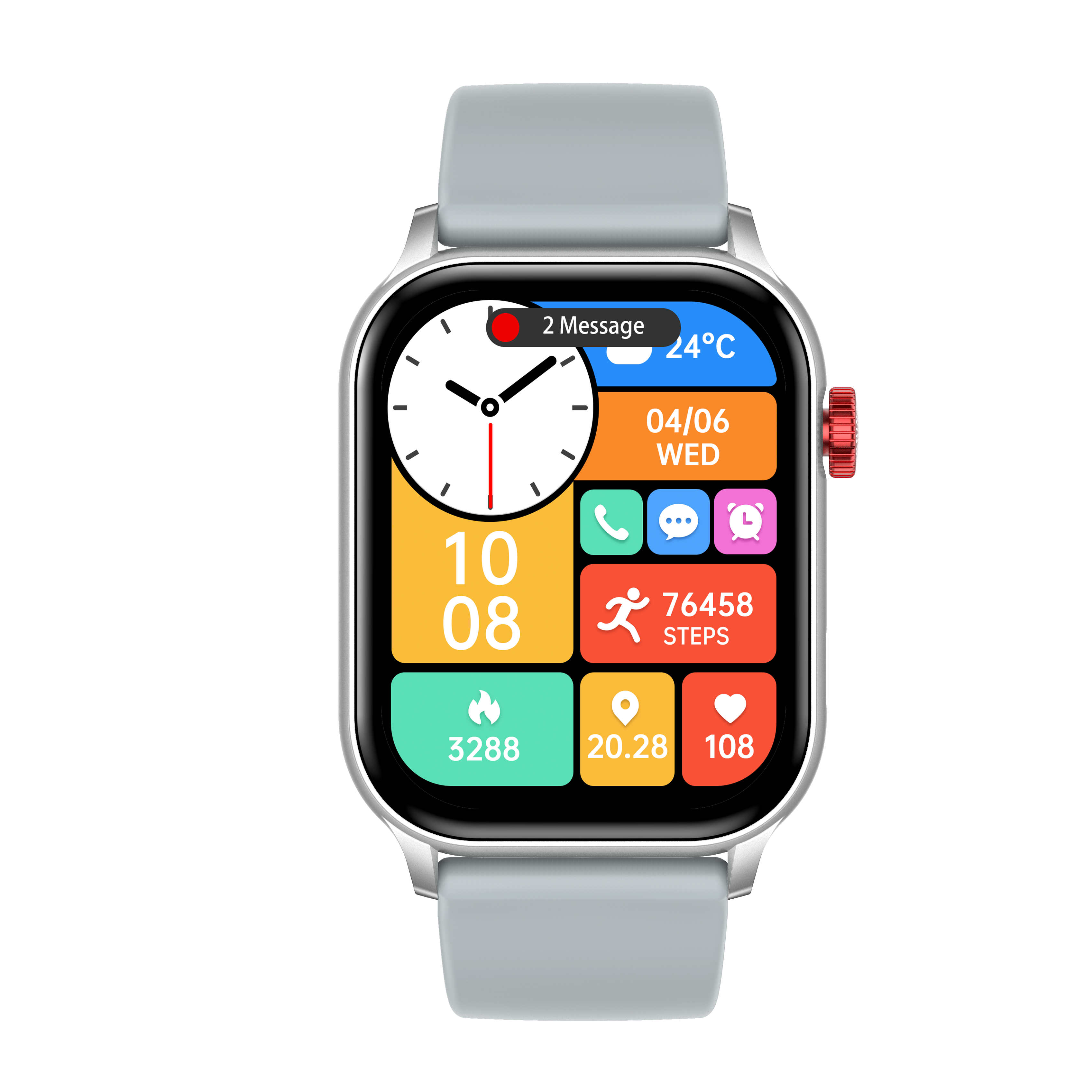 Philippe Palmer Smart Watch LP26 AMOLED Ultra Light Silver - 4