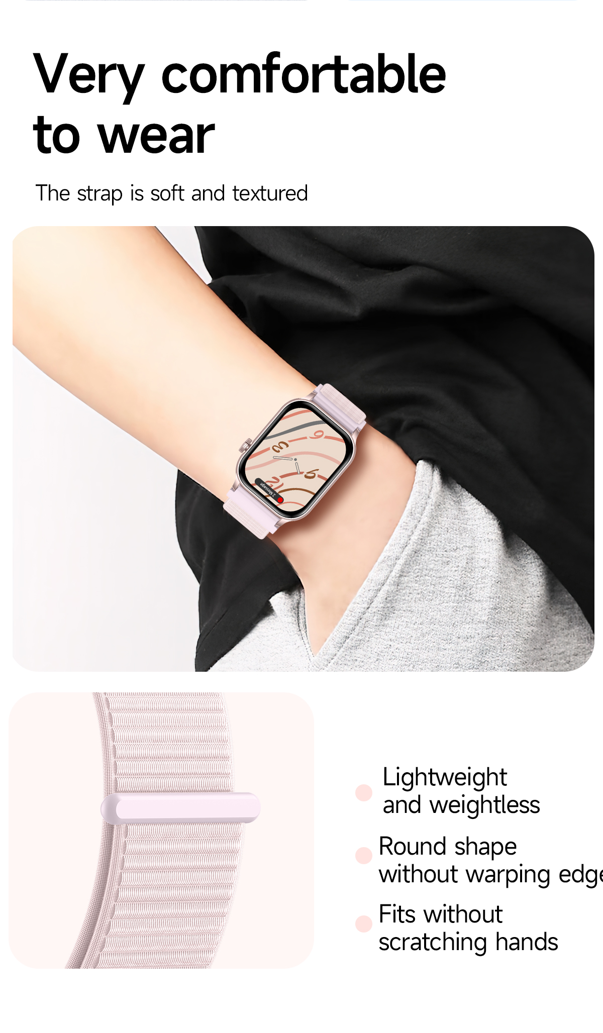 Philippe Palmer Smart Watch LP26 AMOLED Ultra Light Pink - 14