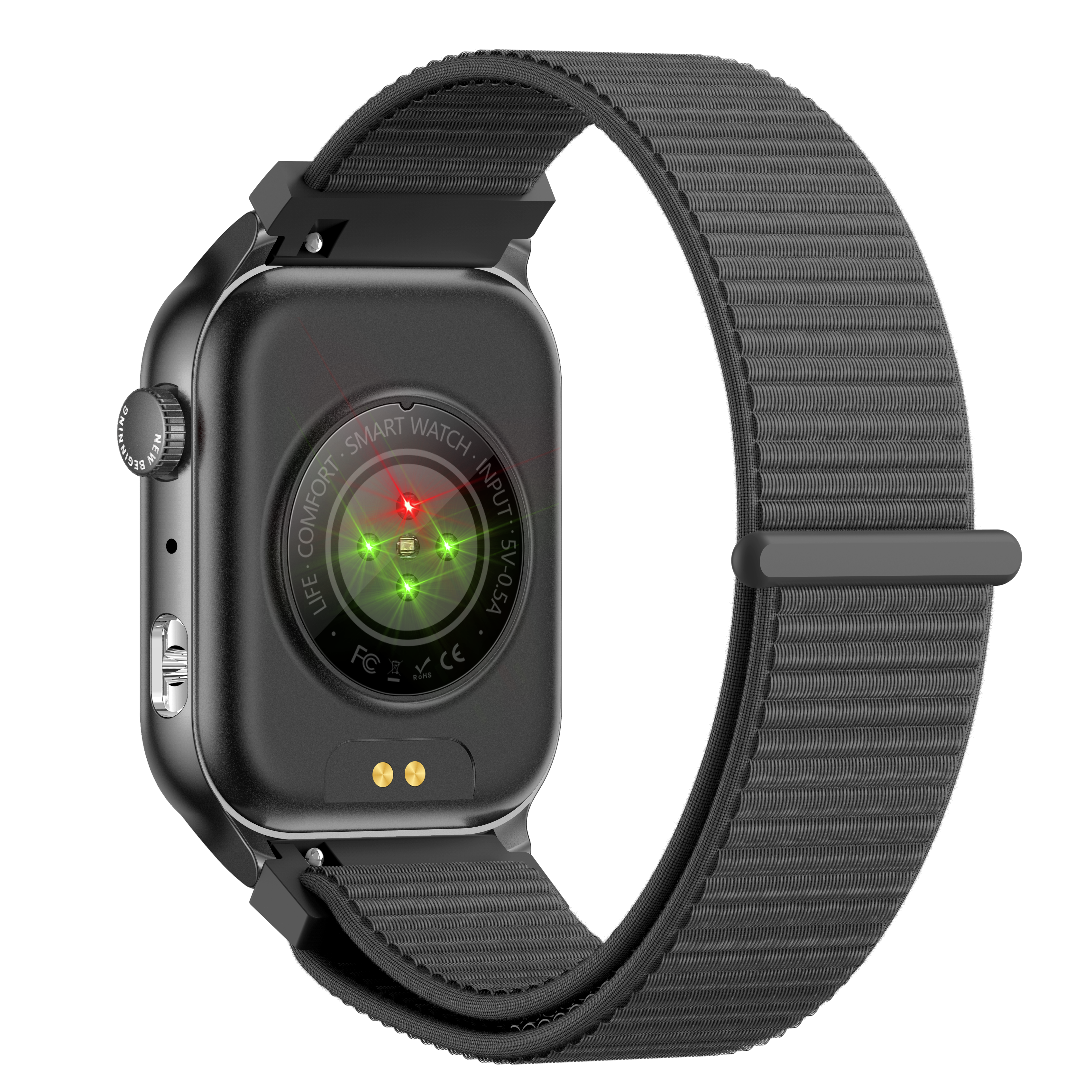 Philippe Palmer Smart Watch LP26 AMOLED Ultra Light Black Nylon - 7