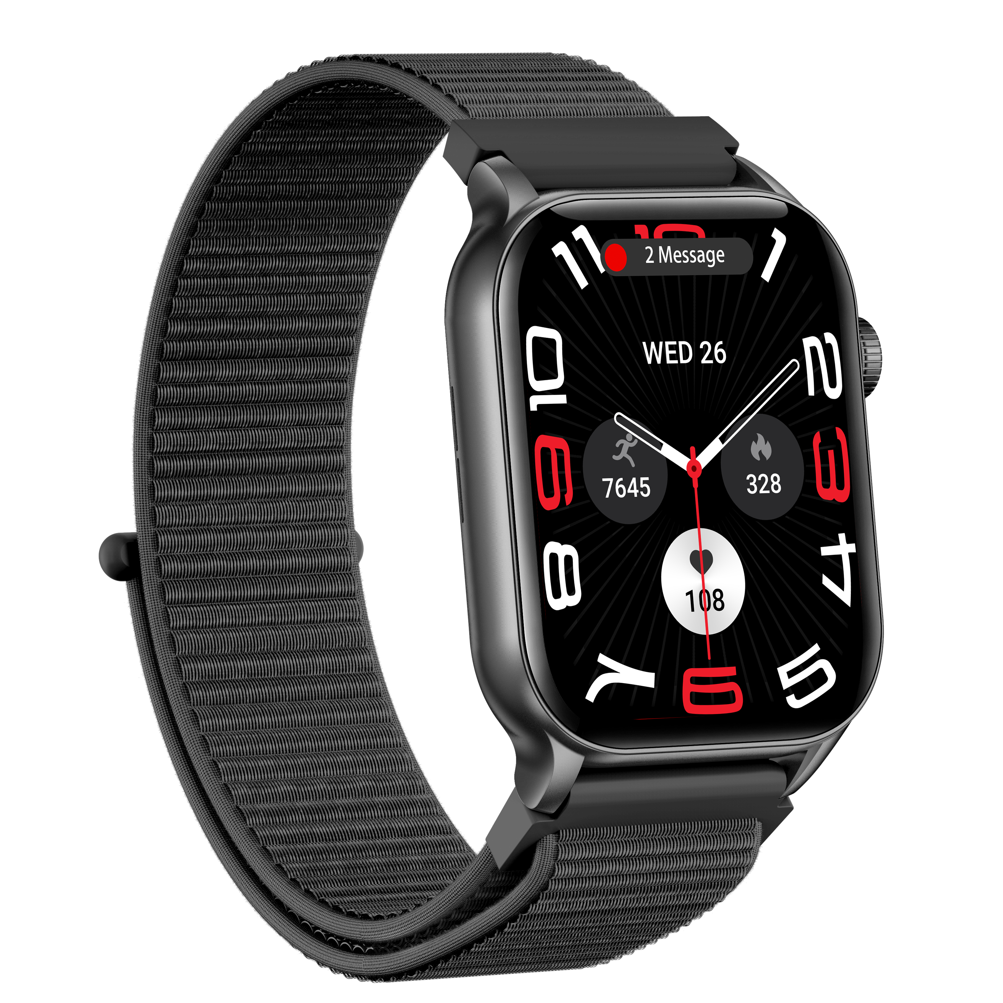 Philippe Palmer Smart Watch LP26 AMOLED Ultra Light Black Nylon - 9