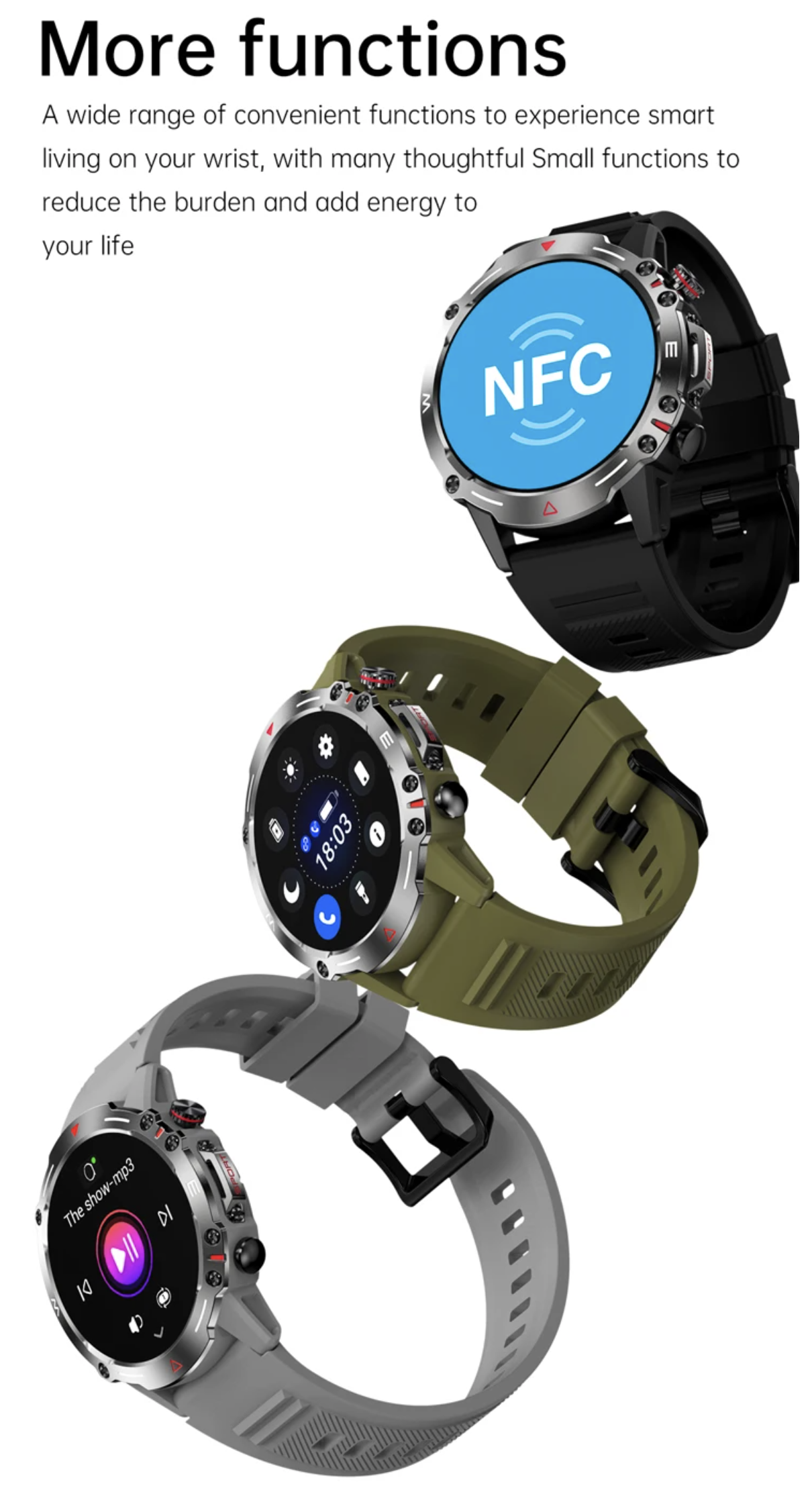 Philippe Palmer Smart Watch LP66 AMOLED Green - 26