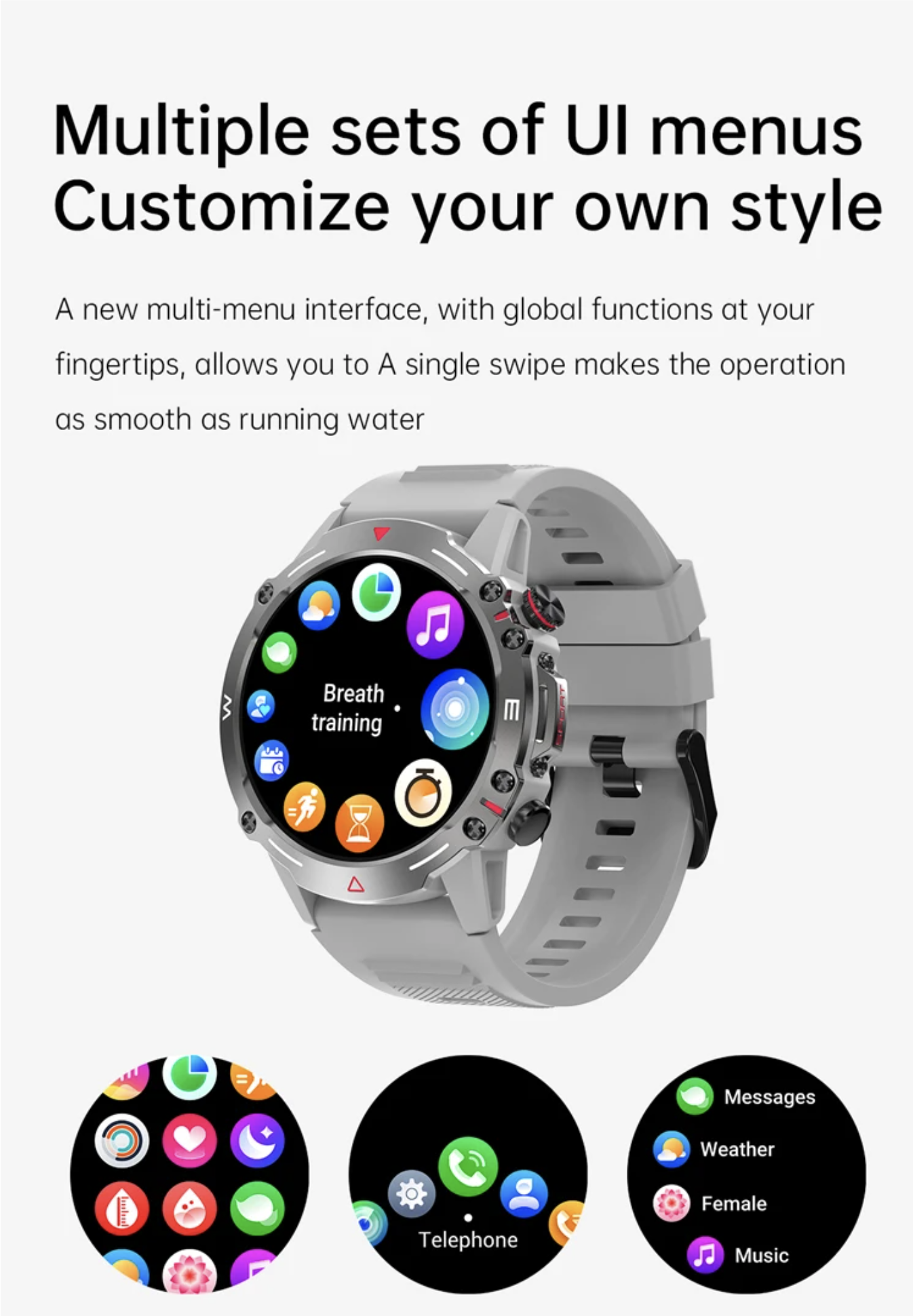 Philippe Palmer Smart Watch LP66 AMOLED Gray - 21