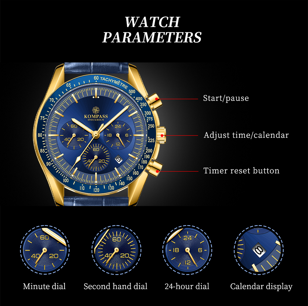 Kompass ChronoSpeed Black Gold - 10