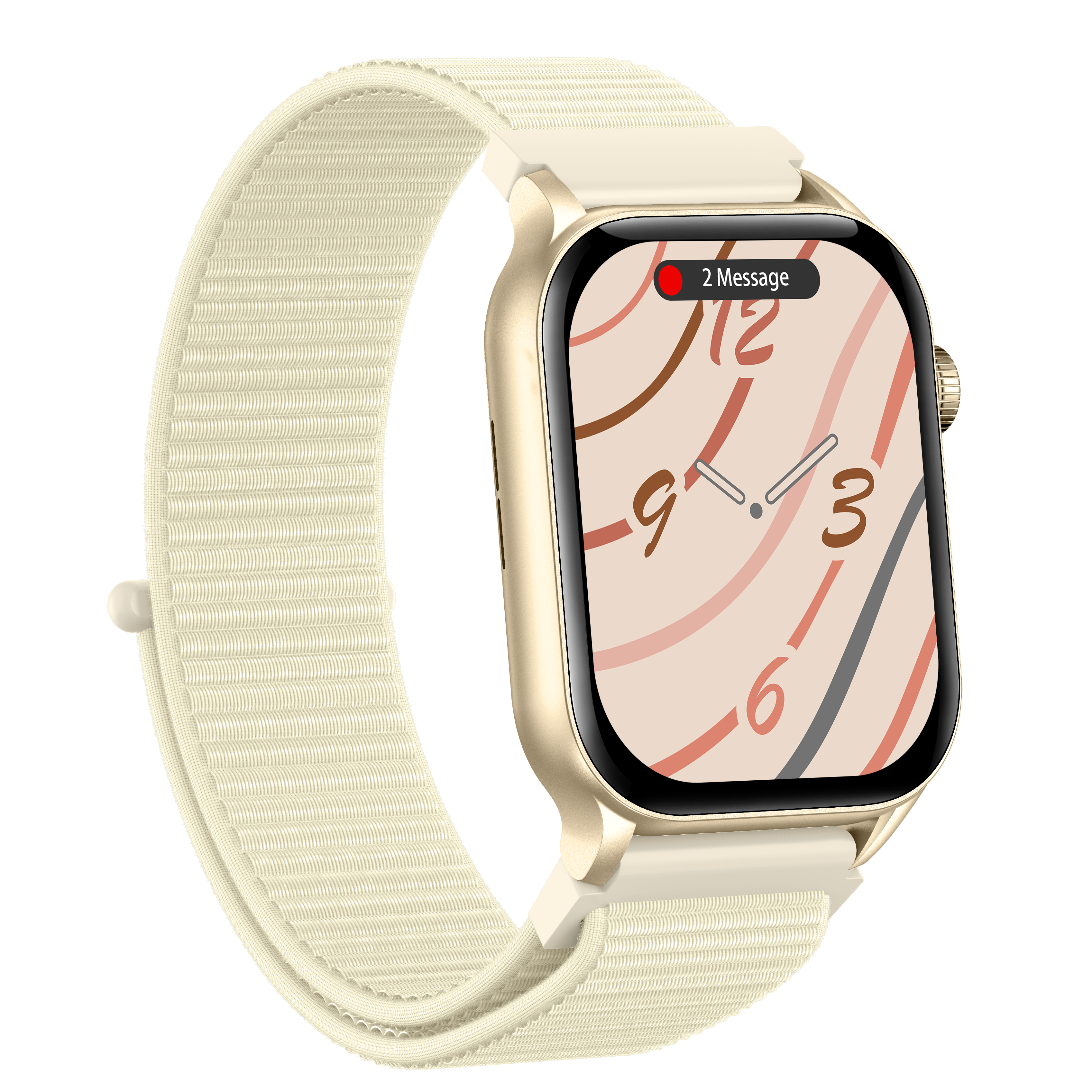 Philippe Palmer Smart Watch LP26 AMOLED Ultra Light Gold Nylon - 4