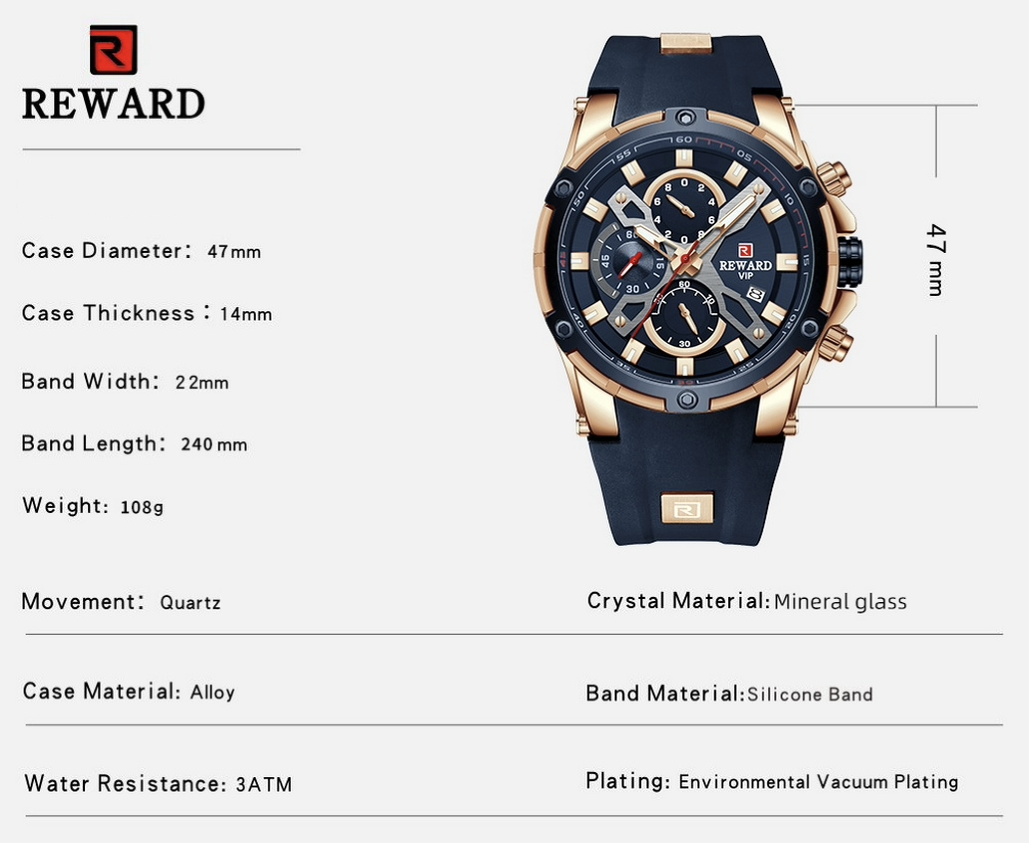 Reward Umbral Rose Gold Black - 8