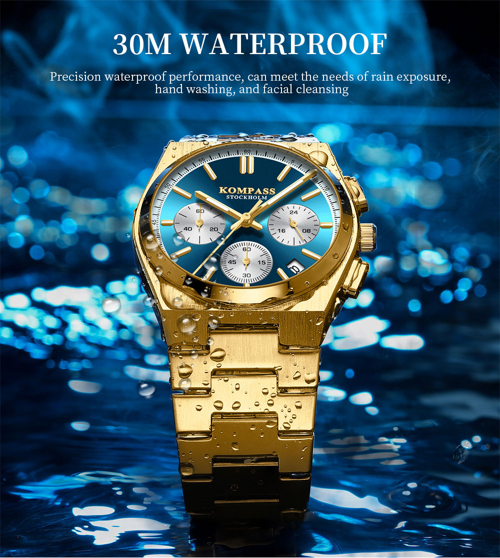 Kompass ChronoMaster Gold Blue - 10