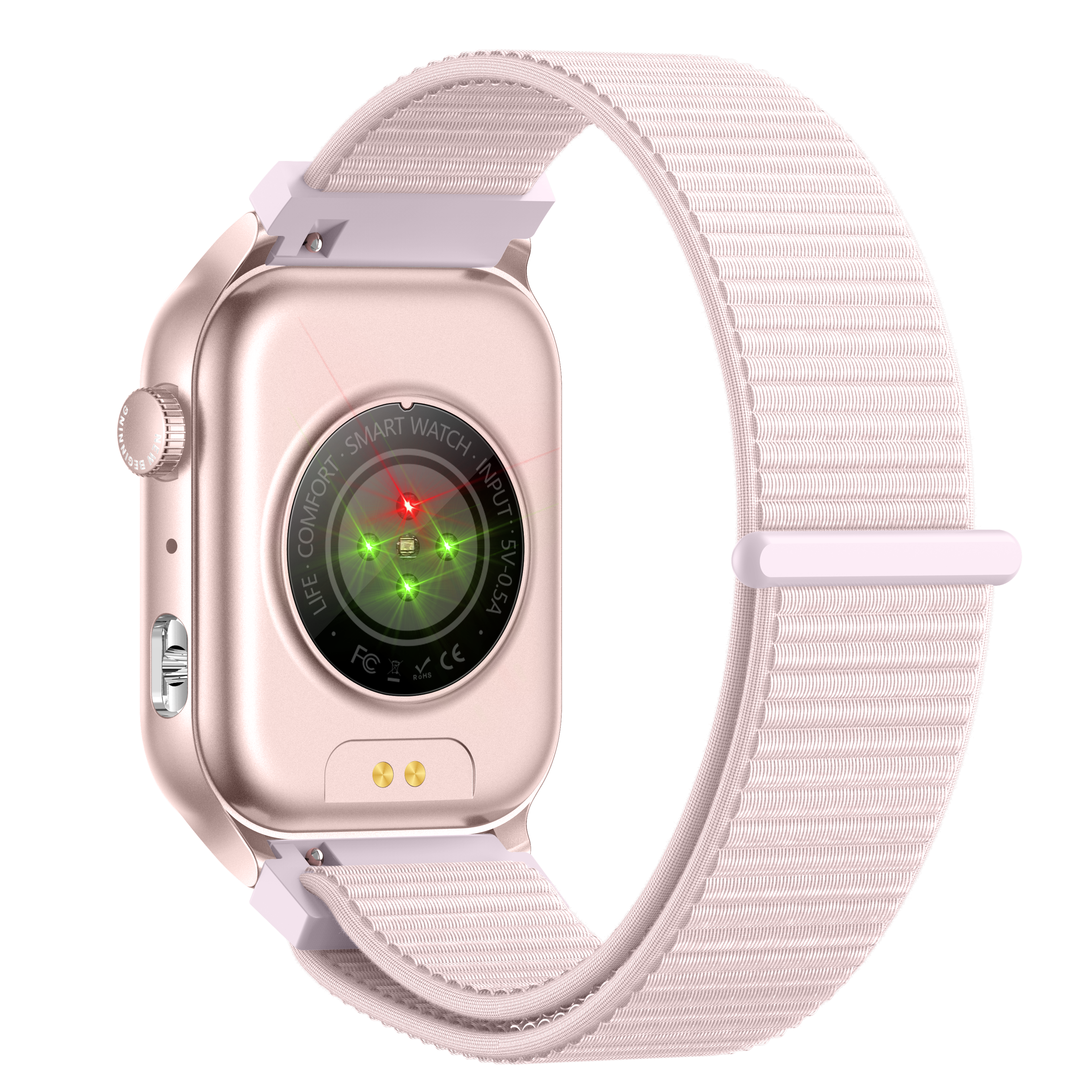 Philippe Palmer Smart Watch LP26 AMOLED Ultra Light Pink Nylon - 5
