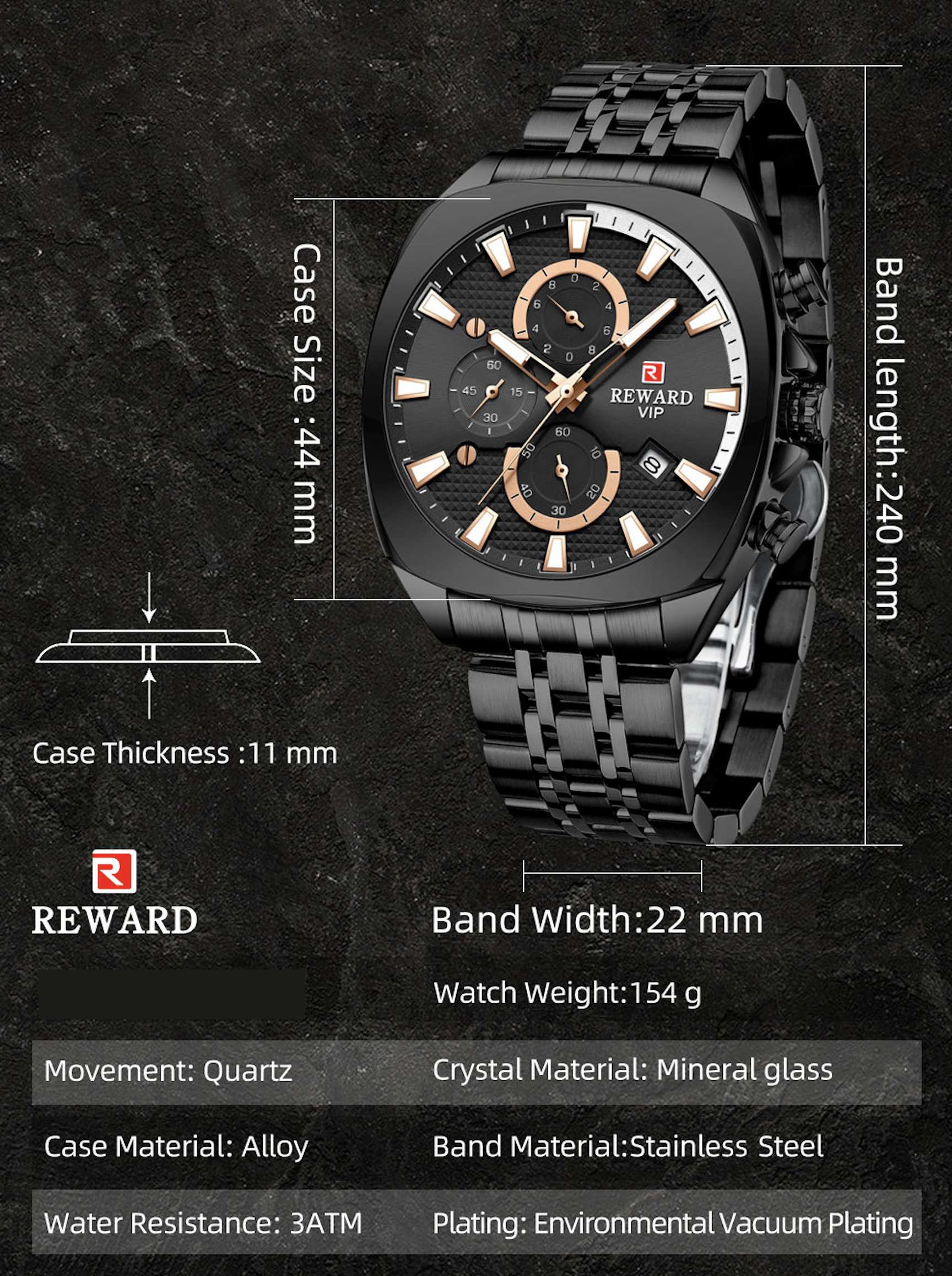 Reward Catalyst Rose Gold Black - 8