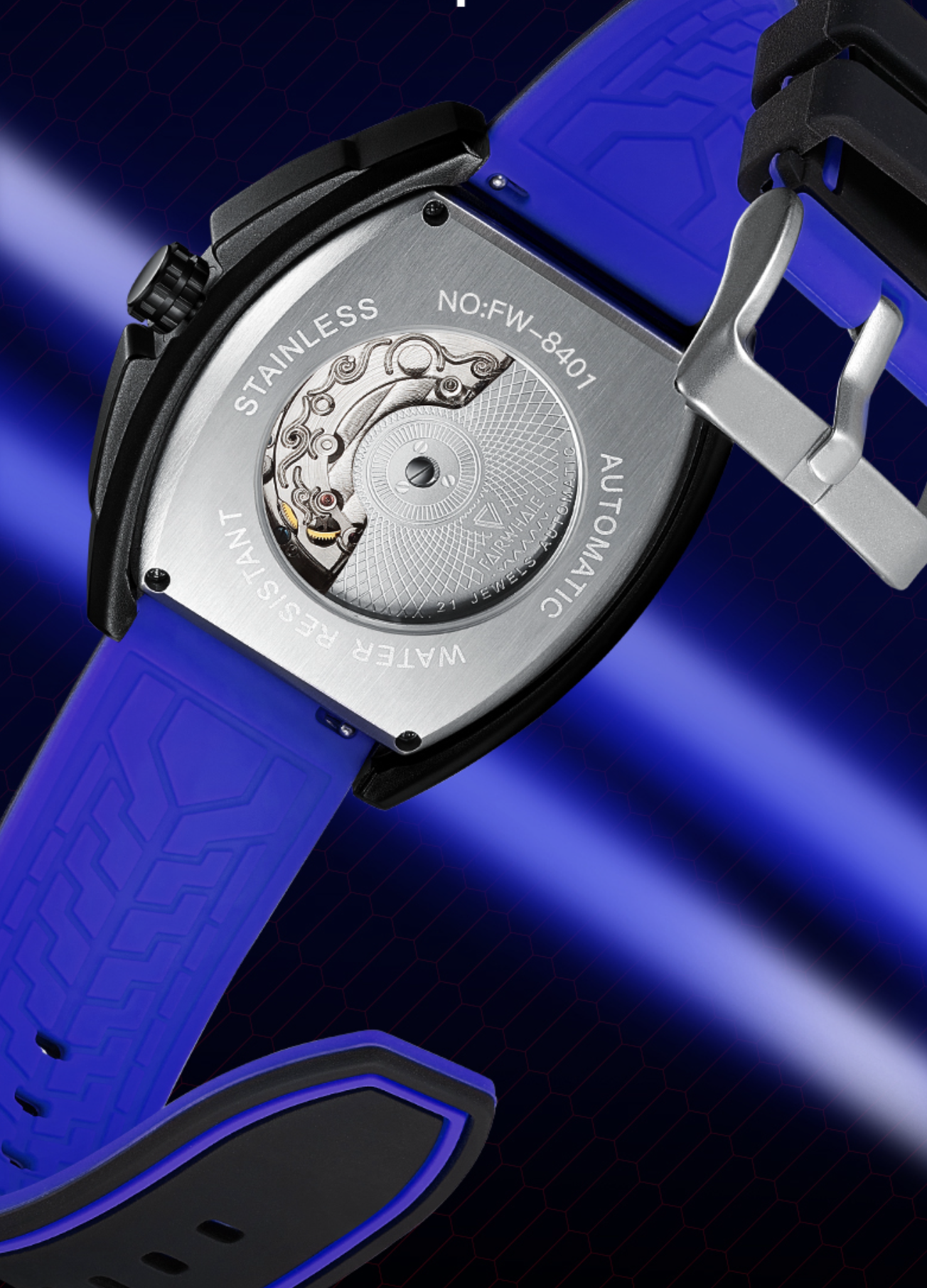 Mark Fairwhale Mordred Black Blue Rubber Leather - 6
