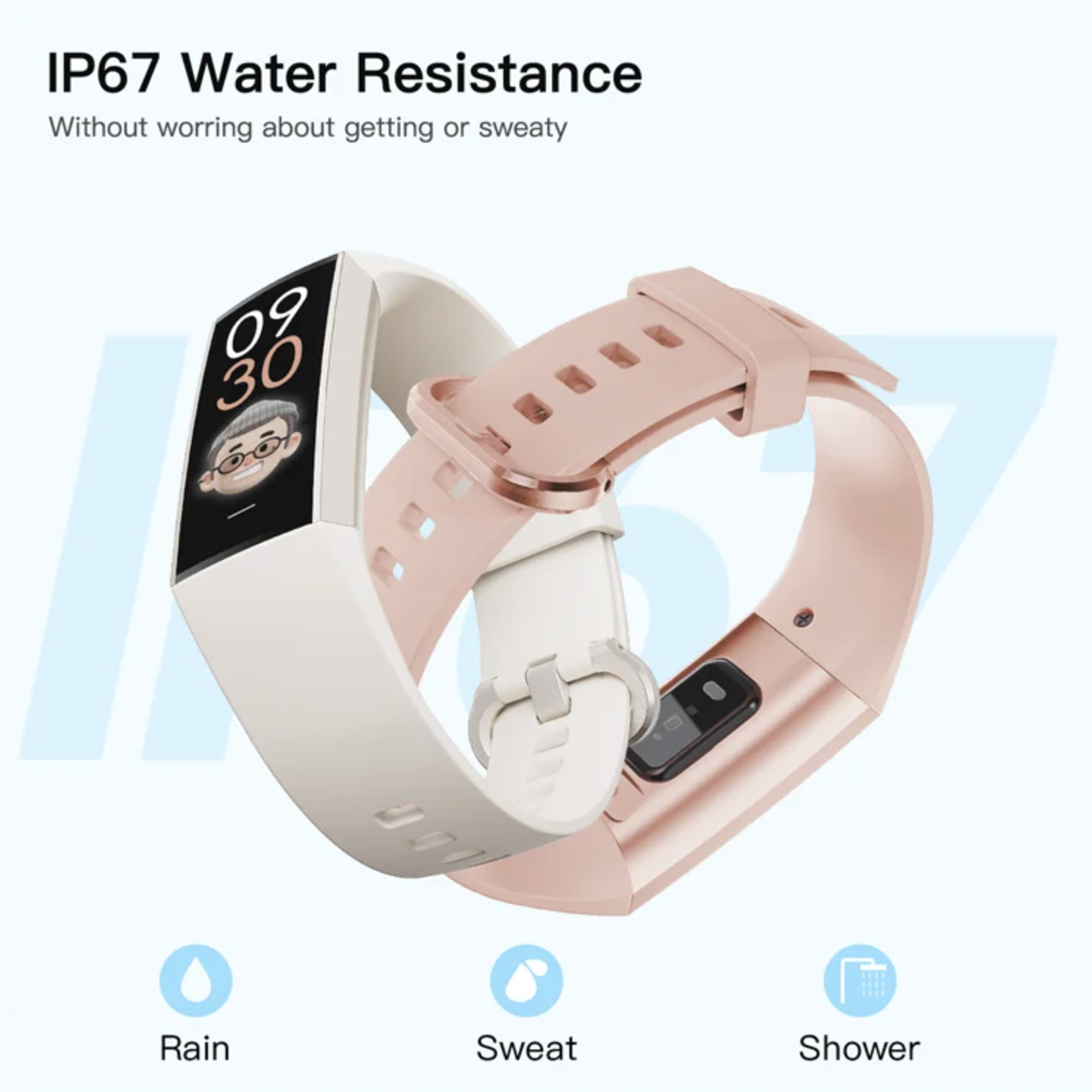 Philippe Palmer Fitness Bracelet LP11 AMOLED Light Pink