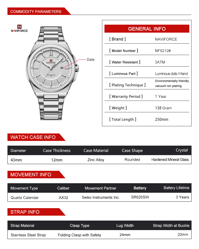 Naviforce Banshee Silver - 6