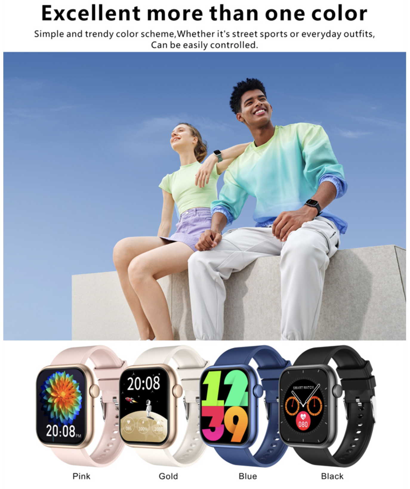 Philippe Palmer Smart Watch LP40 Black - 15