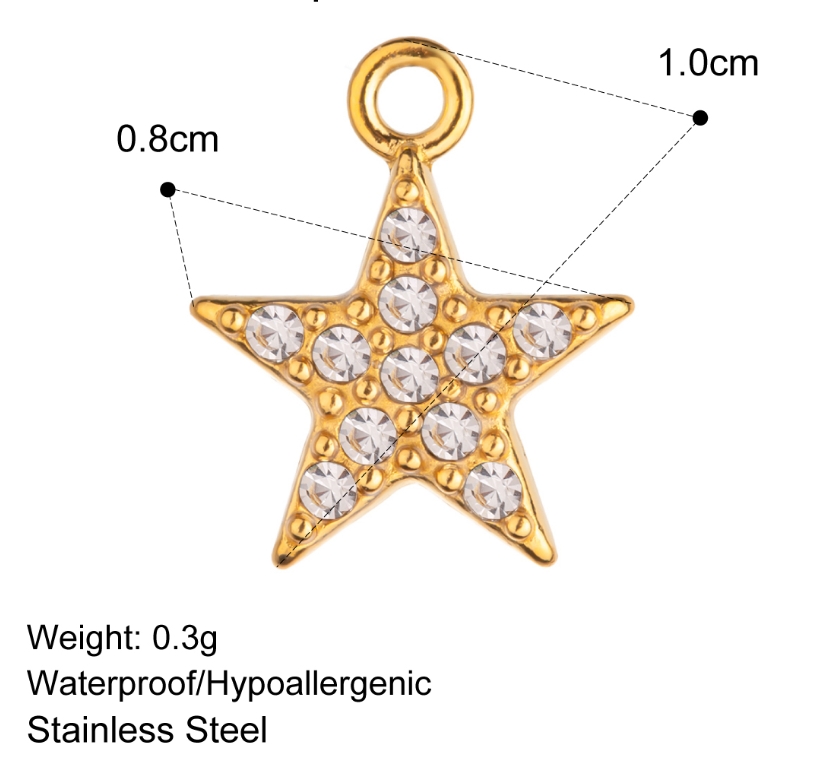 Céleste Charm Diamante Gold