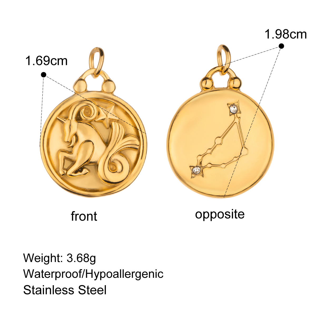Céleste Charm Loretta Gold