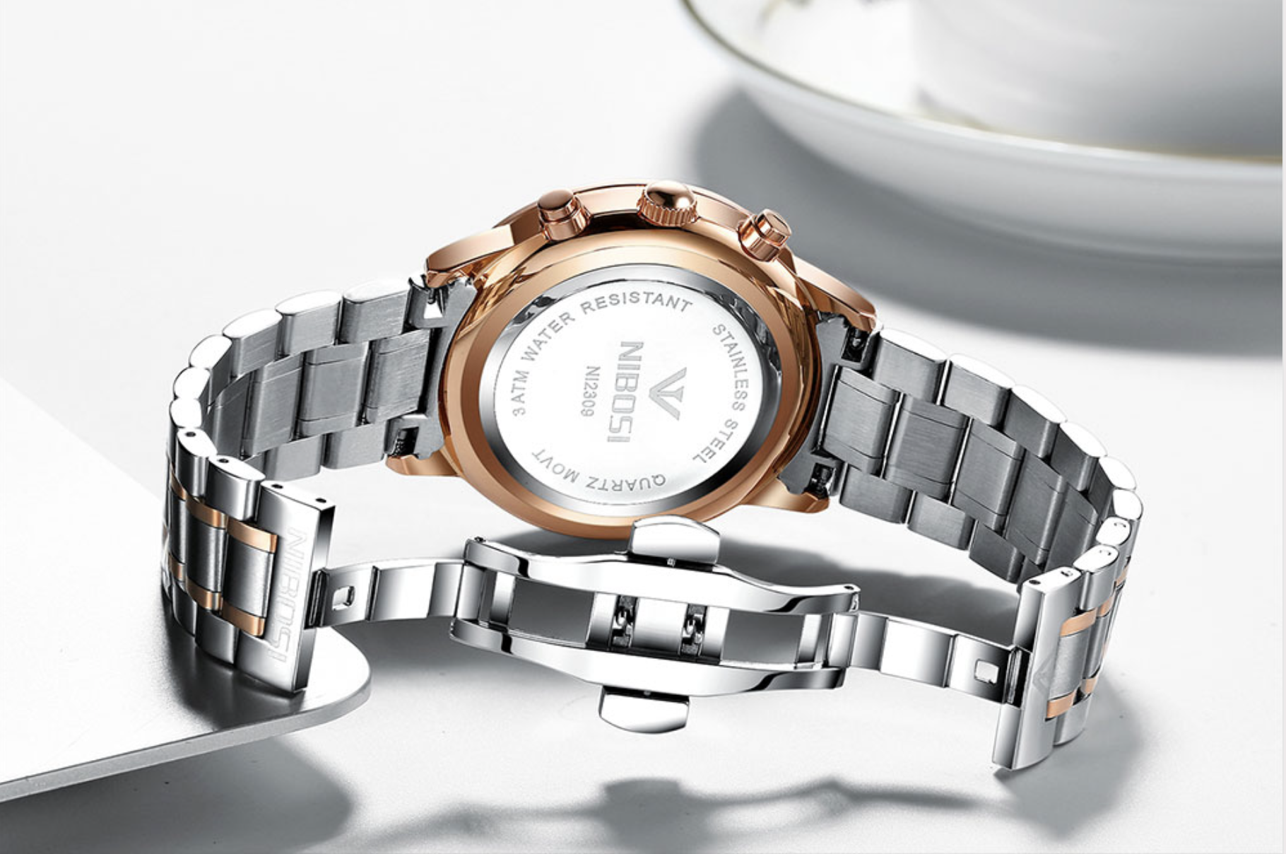 Nibosi Nucleus Rose Gold Silver - 4