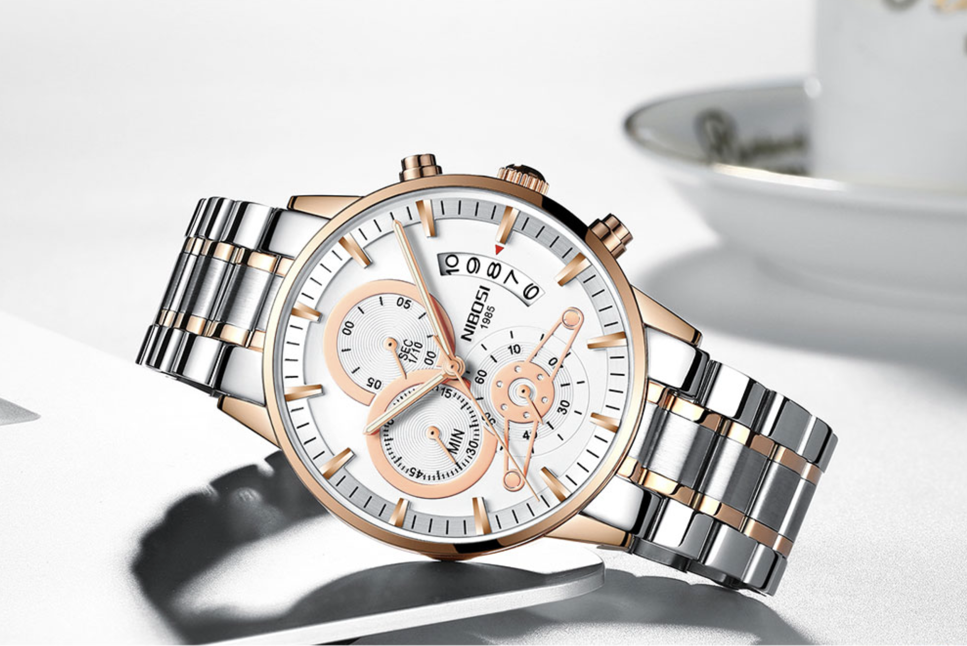 Nibosi Nucleus Rose Gold Silver - 3