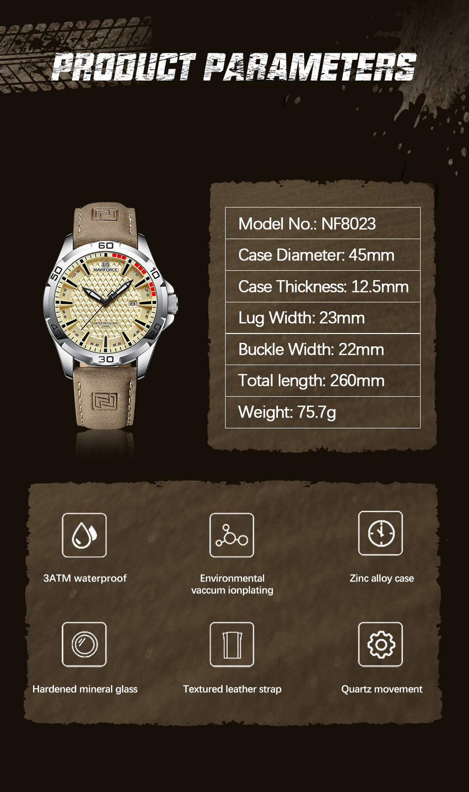 Naviforce Avalanche Light Brown - 5