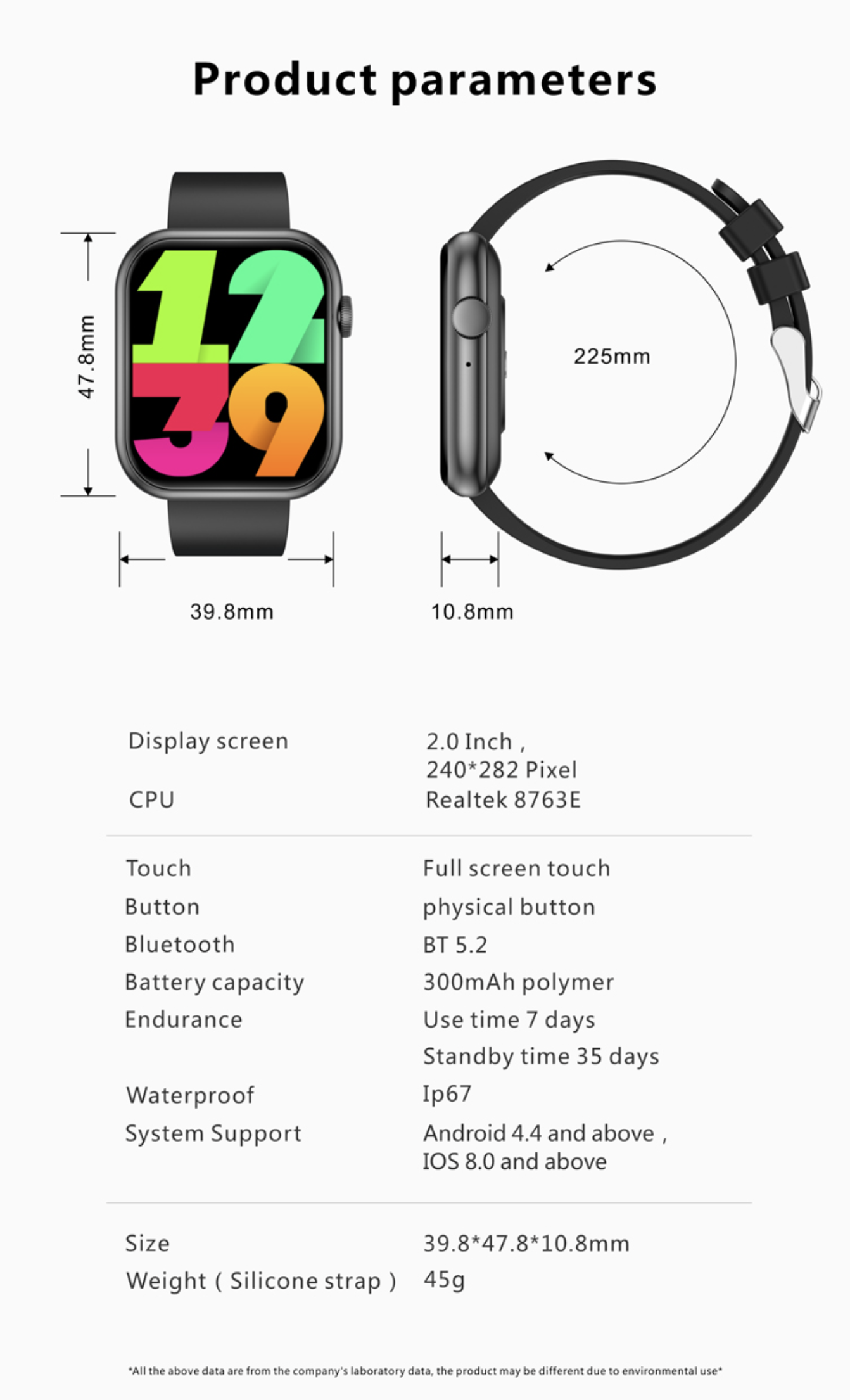 Philippe Palmer Smart Watch LP40 Blue - 3