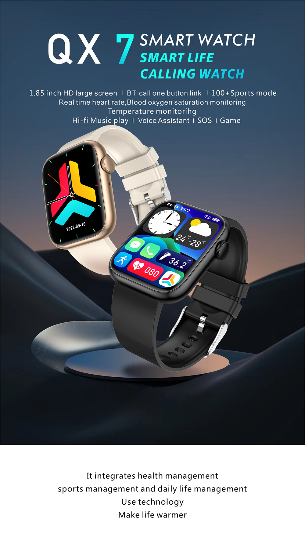 Philippe Palmer Smart Watch LP42 Gold/White - 5