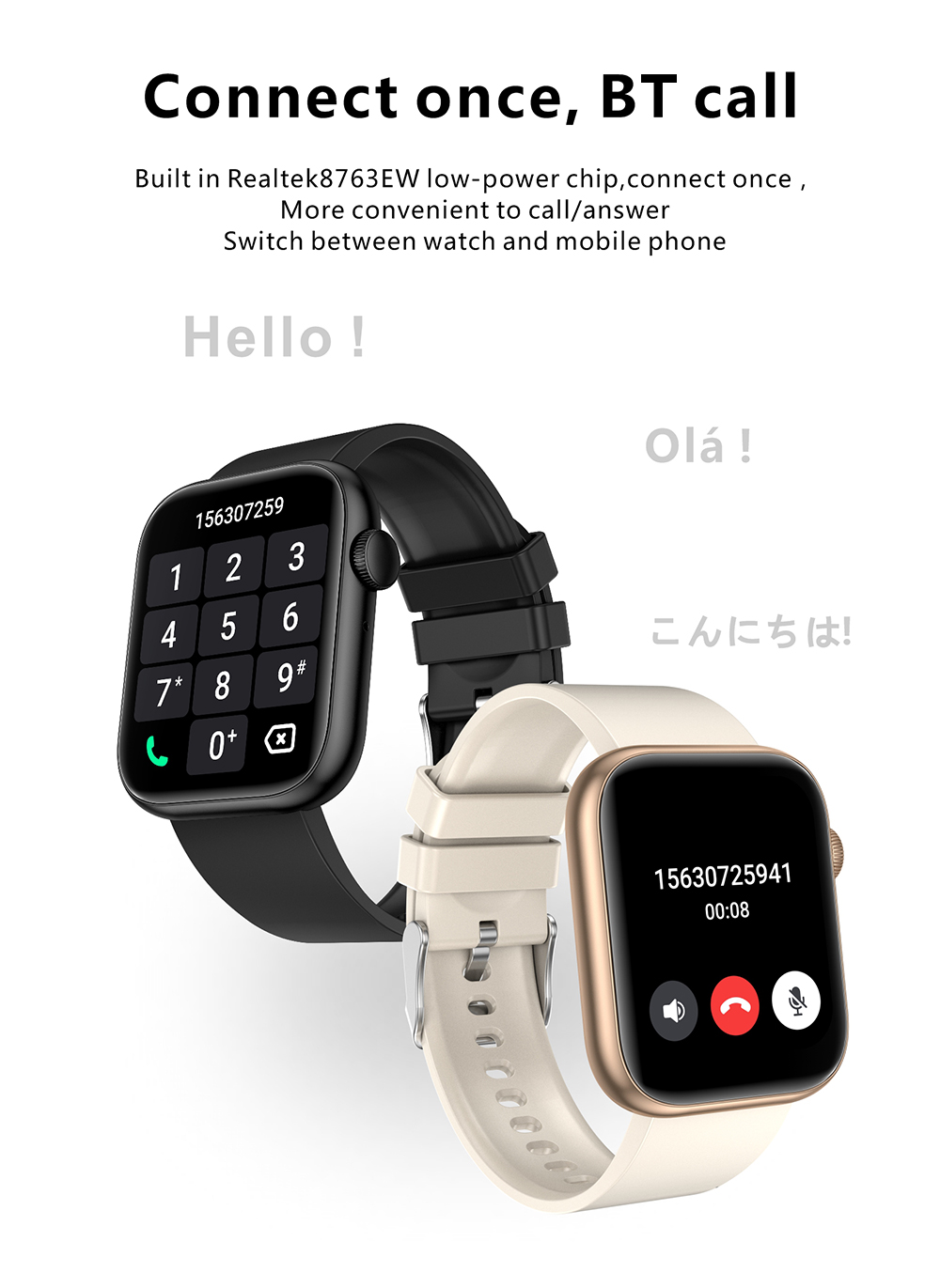 Philippe Palmer Smart Watch LP42 Gold/White - 7