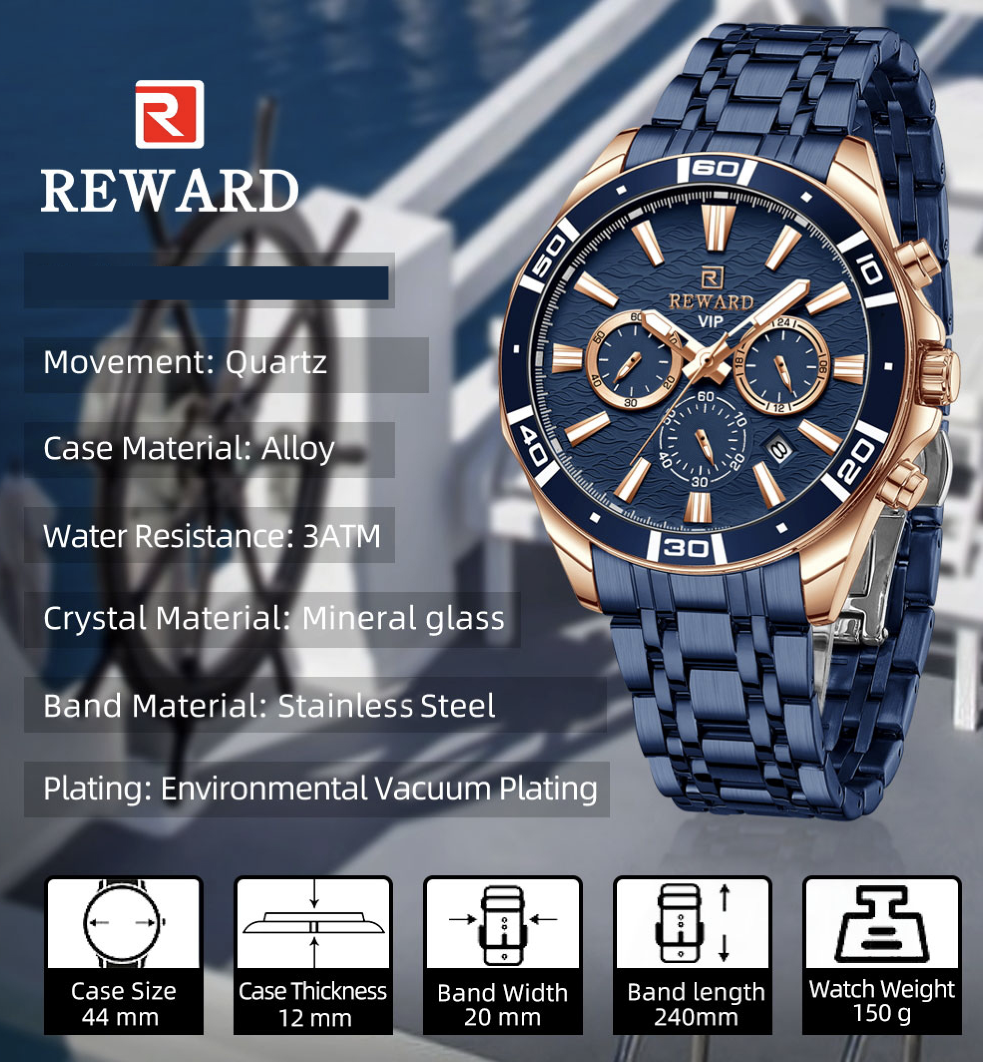 Reward Equinox Black Blue - 8