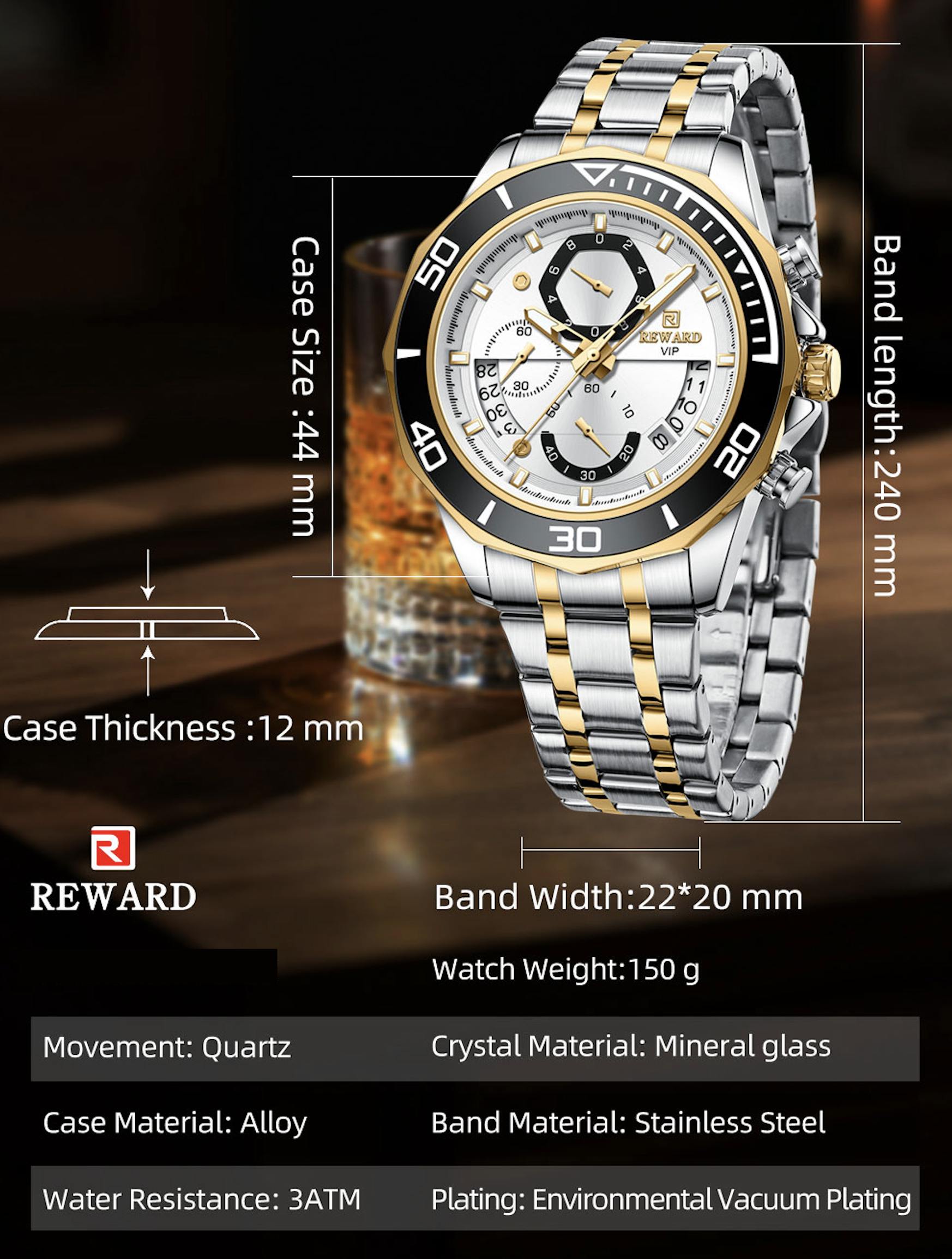 Reward Obsidian Silver Black - 8
