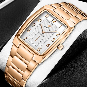 WWOOR Chronolux Rose Gold Silver
