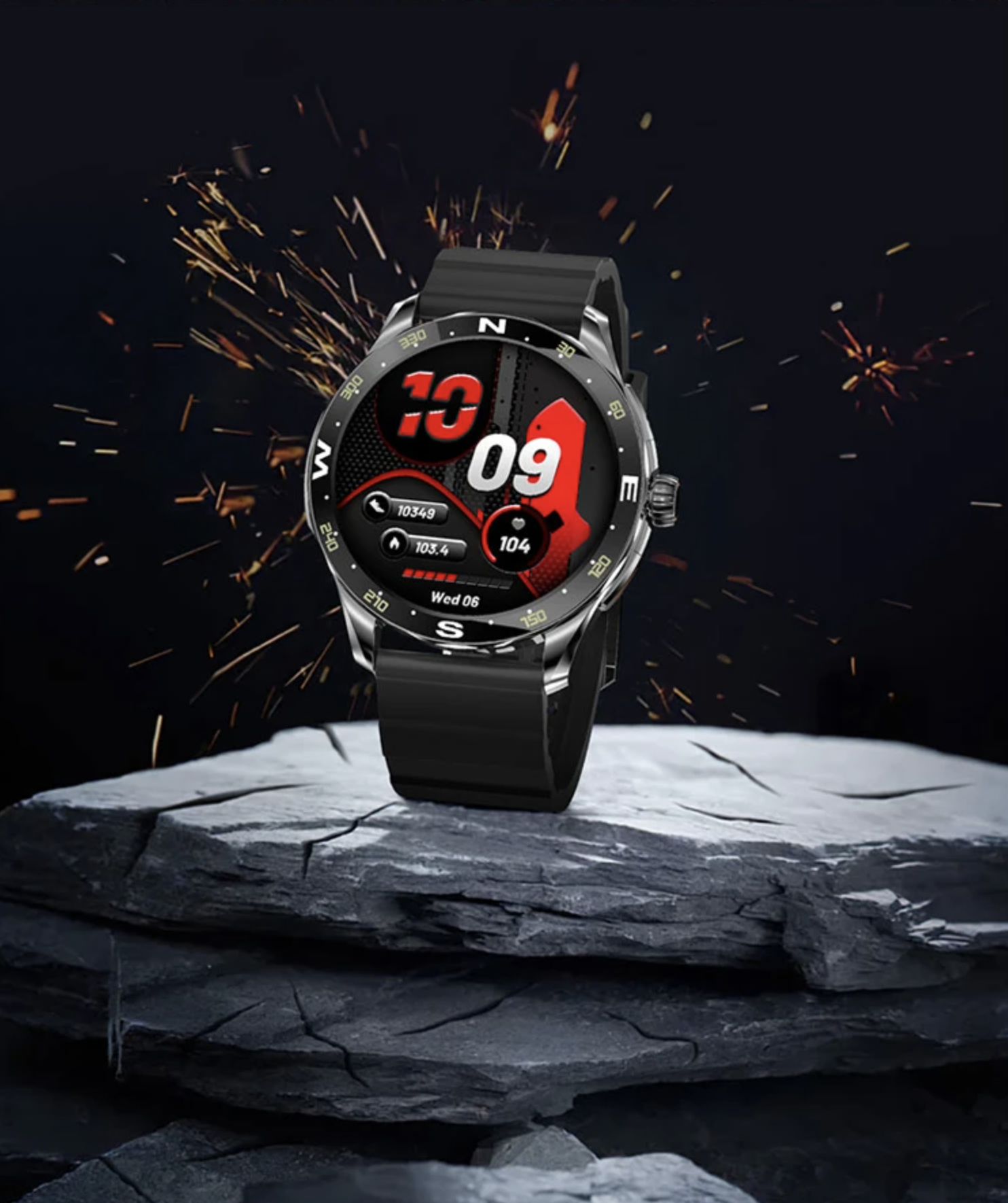 Philippe Palmer Smart Watch LP88 AMOLED Black Steel - 20