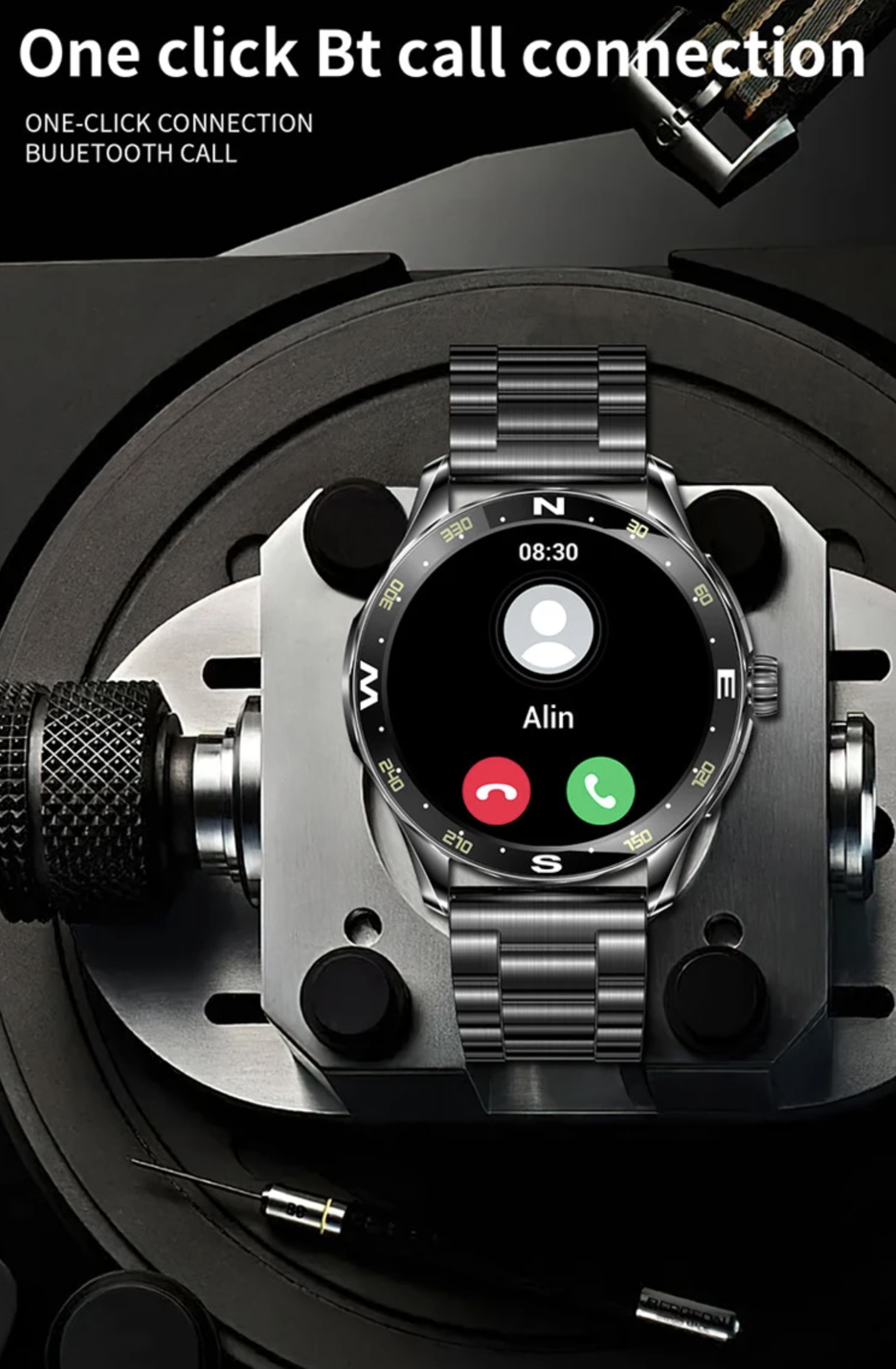 Philippe Palmer Smart Watch LP88 AMOLED Black Steel - 12