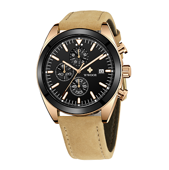 WWOOR TimeTracer Rose Gold Black