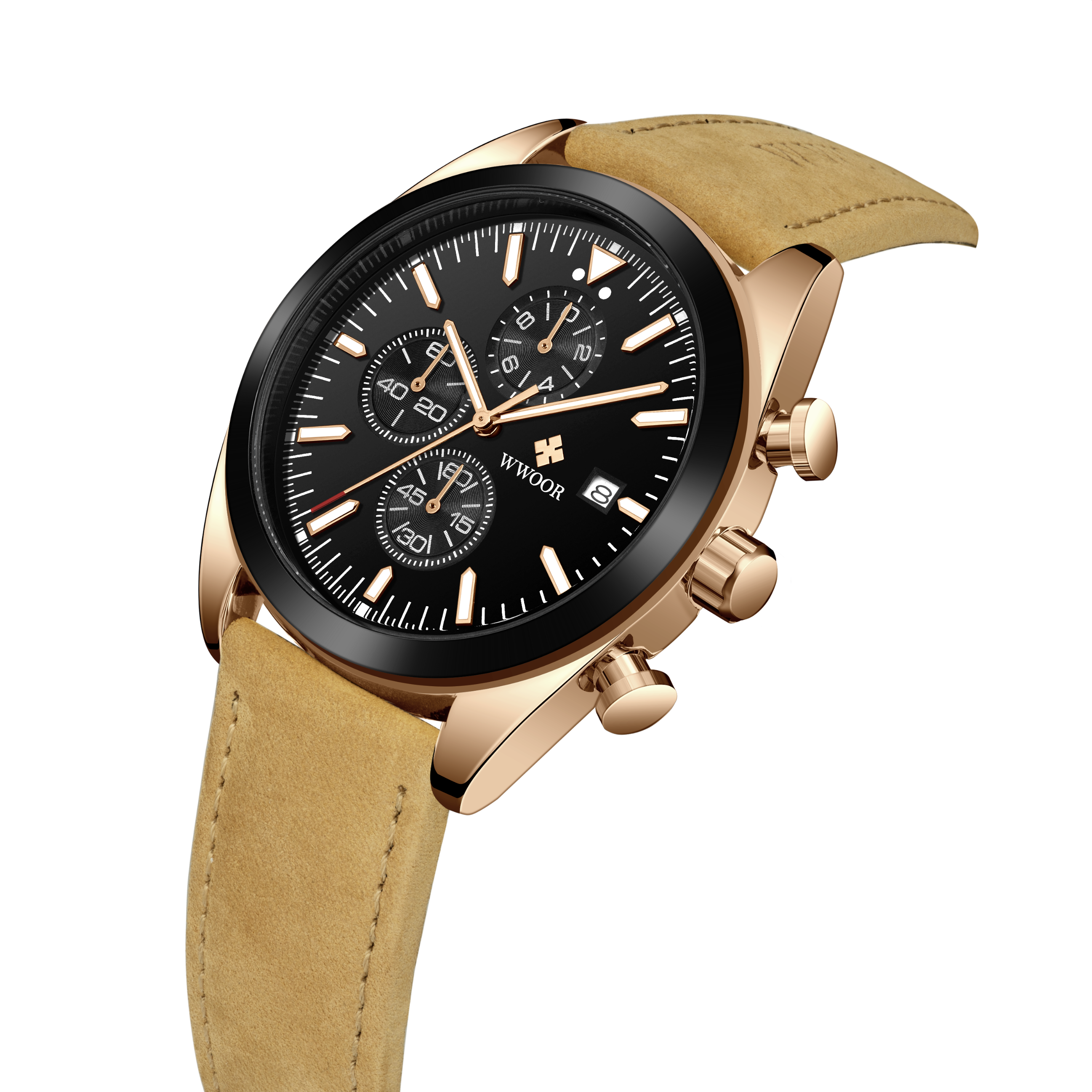 WWOOR TimeTracer Rose Gold Black - 3