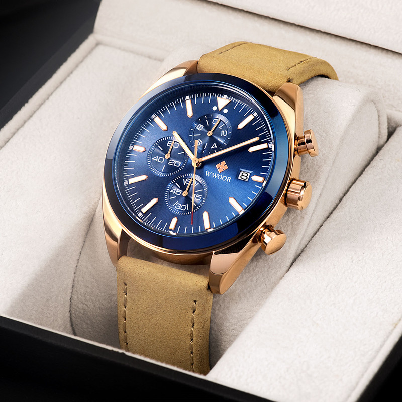 WWOOR TimeTracer Rose Gold Blue - 8