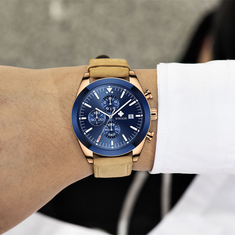 WWOOR TimeTracer Rose Gold Blue - 7