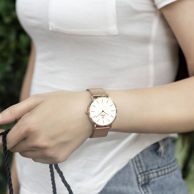 WWOOR HourStone Rose Gold White - 6