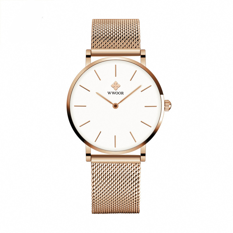 WWOOR HourStone Rose Gold White