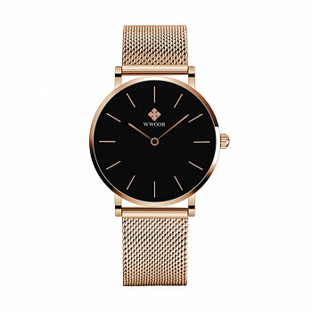 WWOOR HourStone Rose Gold Black