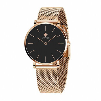 WWOOR HourStone Rose Gold Black