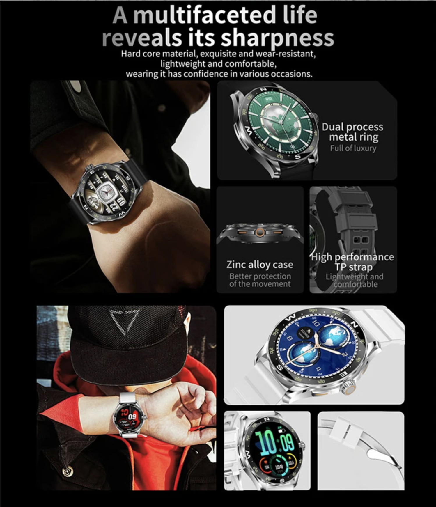 Philippe Palmer Smart Watch LP88 AMOLED Black - 7