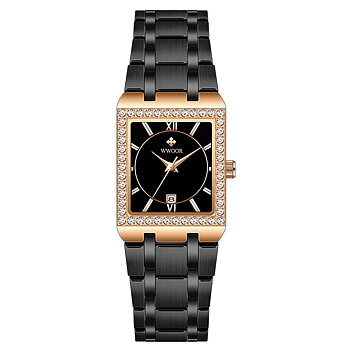 WWOOR Moonstone Black Rose Gold