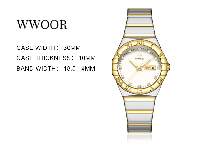 WWOOR Nocturne Ladies Silver Gold Black - 7