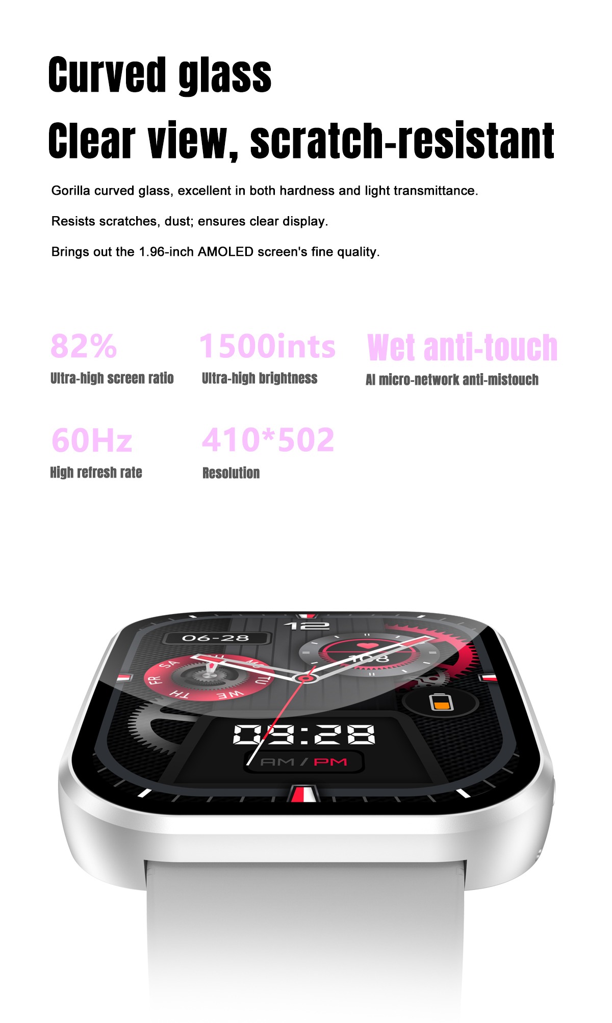 Philippe Palmer Smart Watch LP27 AMOLED Pink - 4